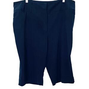 APT. 9 WOMAN (EVA) CAPRIS PANTS, WOMENS, 18W, NAVY BLUE